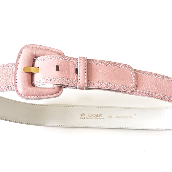 Escada Pink Leather Belt - Picture 2 of 11